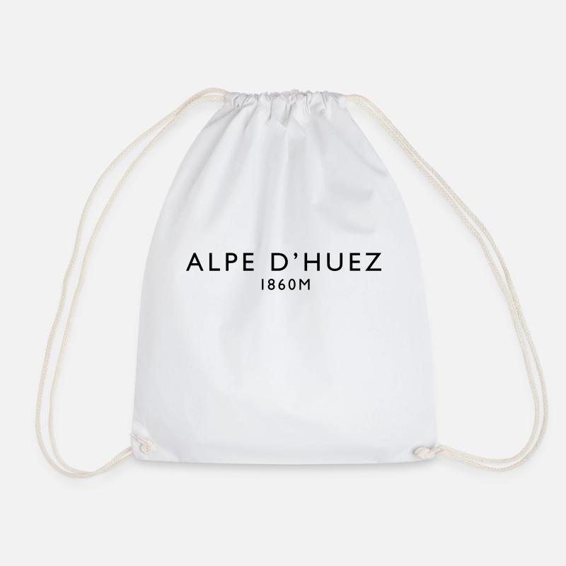 ALPE D' HUEZ 1860m - Drawstring Bag - white