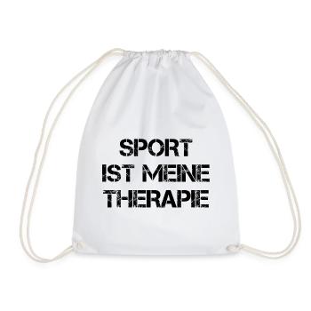 Sport Ist Meine Therapie - Turnbeutel - Weiß - Vorne