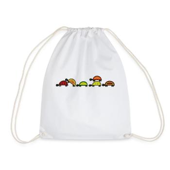Turtle parade - Drawstring Bag - white - Front