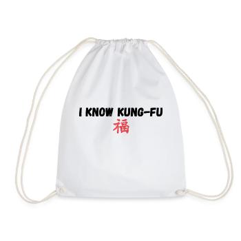 I Know kung fu - Drawstring Bag - white - Front