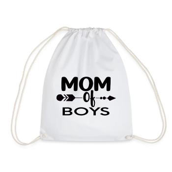 Mom Of Boys - Turnbeutel - Weiß - Vorne