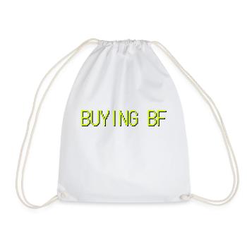 buying bf - Drawstring Bag - white - Front