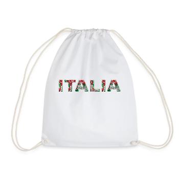 Drapeau de l’Italie - Sac de sport léger - blanc - Devant