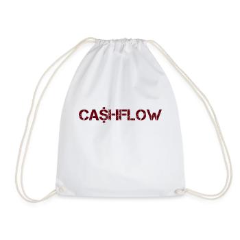 Cash flow - Drawstring Bag - white - Front