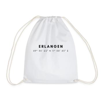 Erlangen coordinates - Drawstring Bag - white - Front