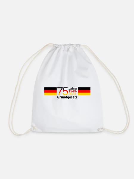 75 Jahre Grundgesetz - Turnbeutel - Weiß