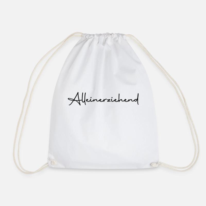 Single parent - Drawstring Bag - white