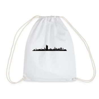Skyline Leipzig - Turnbeutel - Weiß - Vorne