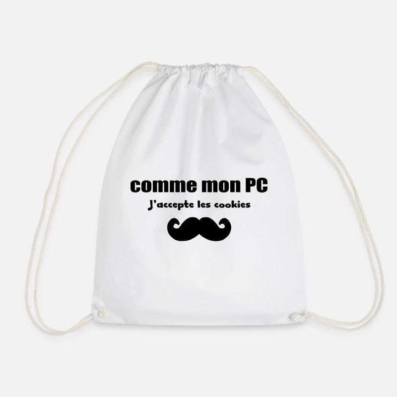like my pc - Drawstring Bag - white