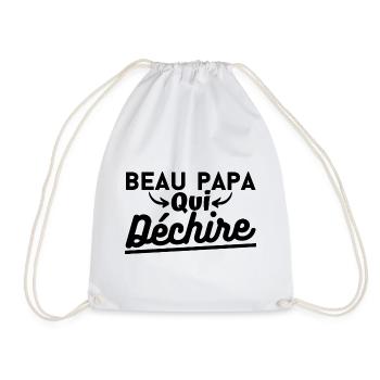 Beau papa qui déchire. cadeau beau père - Sac de sport léger - blanc - Devant