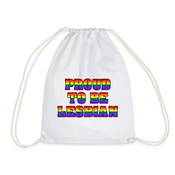 Proud To Be Lesbian - Drawstring Bag - white - Front