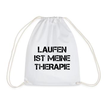 Laufen Ist Meine Therapie - Turnbeutel - Weiß - Vorne