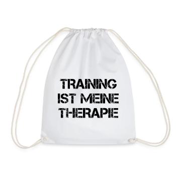 Training Ist Meine Therapie - Turnbeutel - Weiß - Vorne