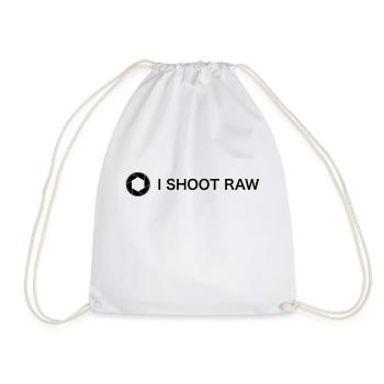 I shoot raw - Turnbeutel - Weiß - Vorne