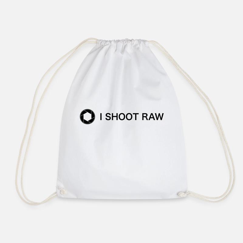 I shoot raw - Turnbeutel - Weiß