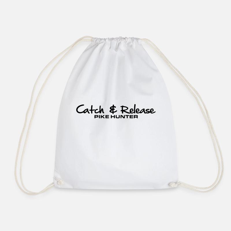 as20_cr_pike_hunter - Drawstring Bag - white