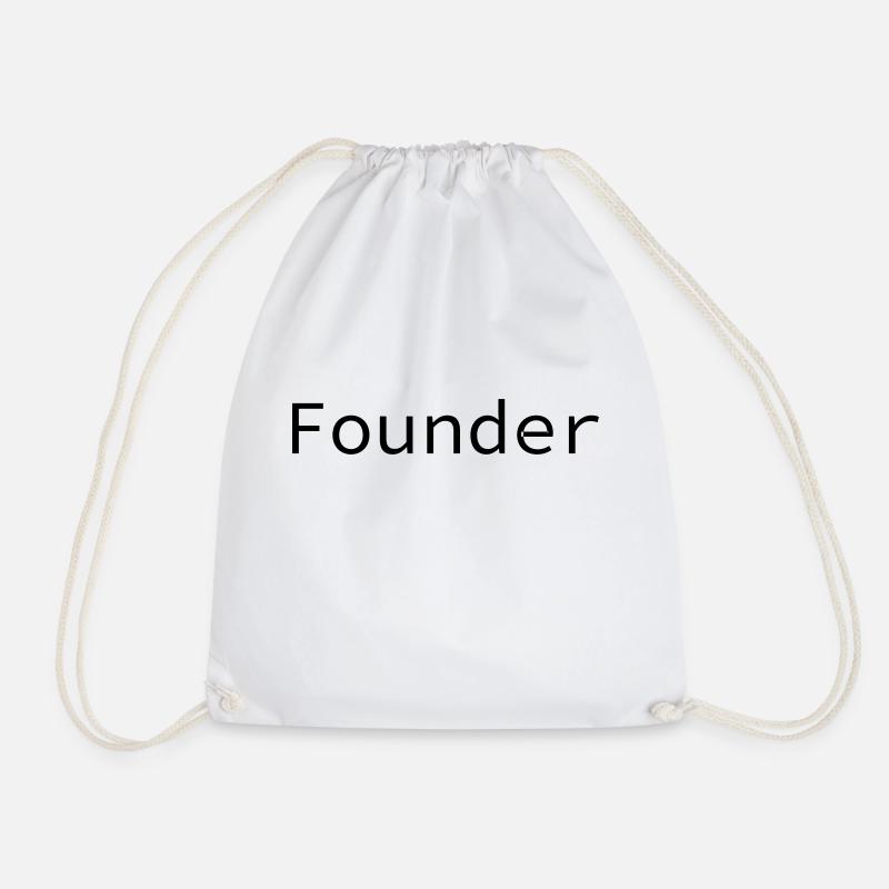 founder - Drawstring Bag - white