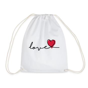 Slogan amour. Cœurs d’amour, cœur de la Saint-Valentin. - Sac de sport léger - blanc - Devant