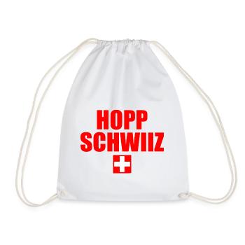 Hopp schwiiz - Drawstring Bag - white - Front