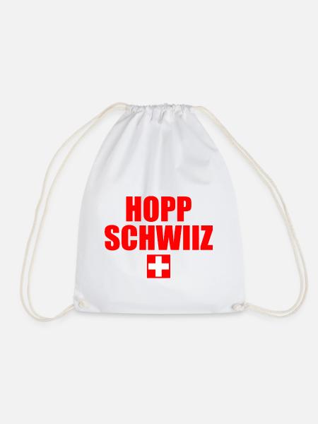 Hopp schwiiz - Turnbeutel - Weiß