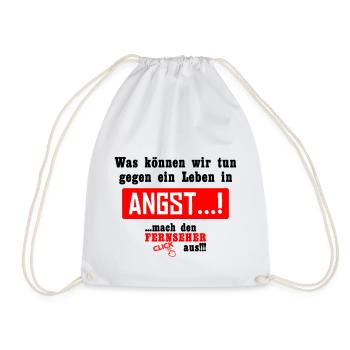 Gegen ein Leben in Angst!!! - Turnbeutel - Weiß - Vorne