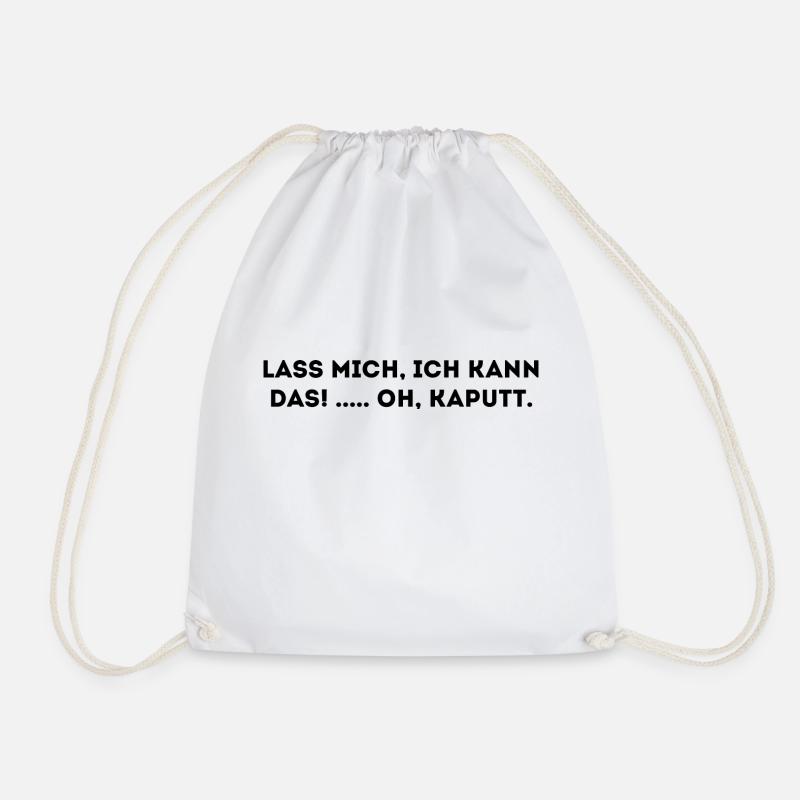 Lustiger Spruch - Turnbeutel - Weiß