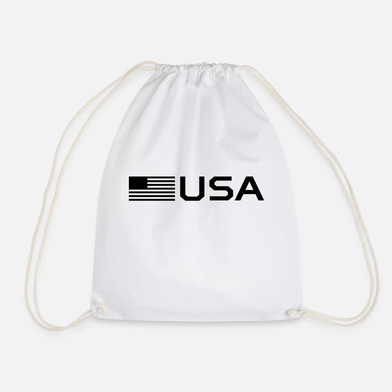 Usa Flagge - Turnbeutel - Weiß