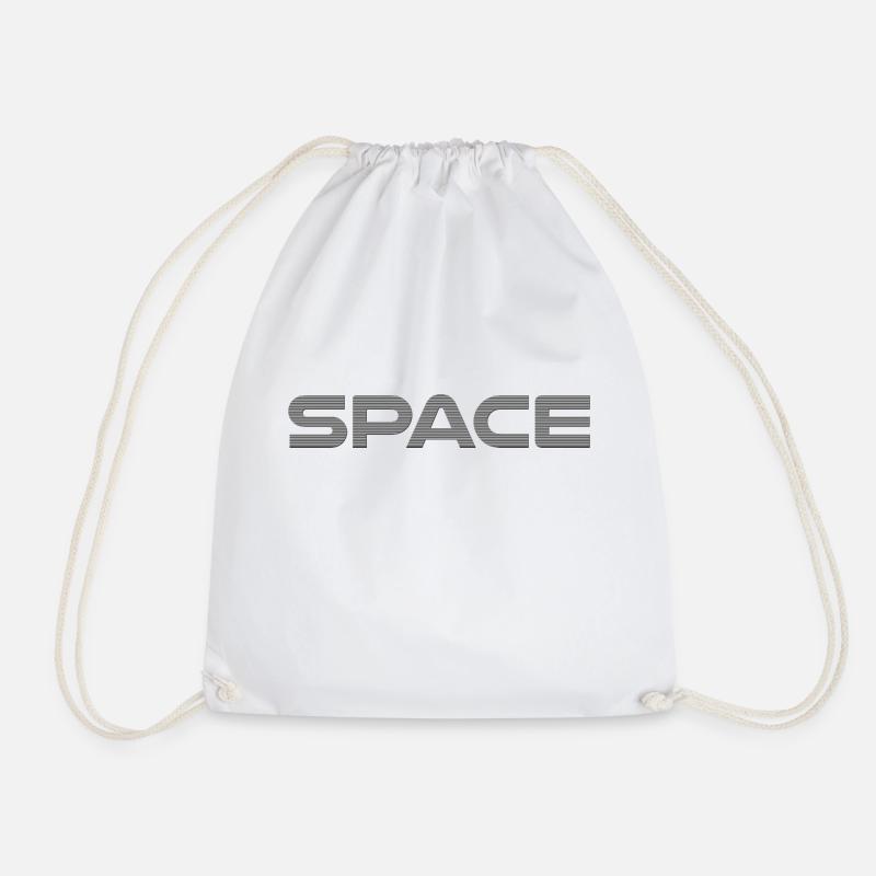 Space - Drawstring Bag - white