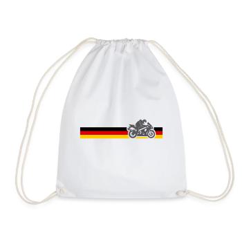 motos drapeaux allemagne moto - Sac de sport léger - blanc - Devant