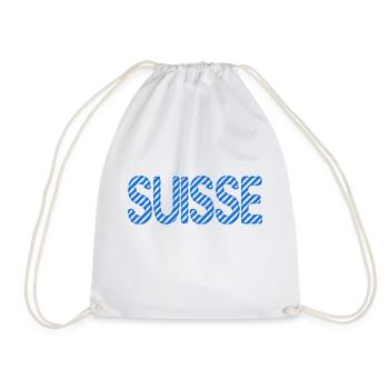 SCHWEIZ. HUMOR. LAND. FLAGGE - Turnbeutel - Weiß - Vorne