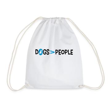 Logo Dogs People - Drawstring Bag - white - Front