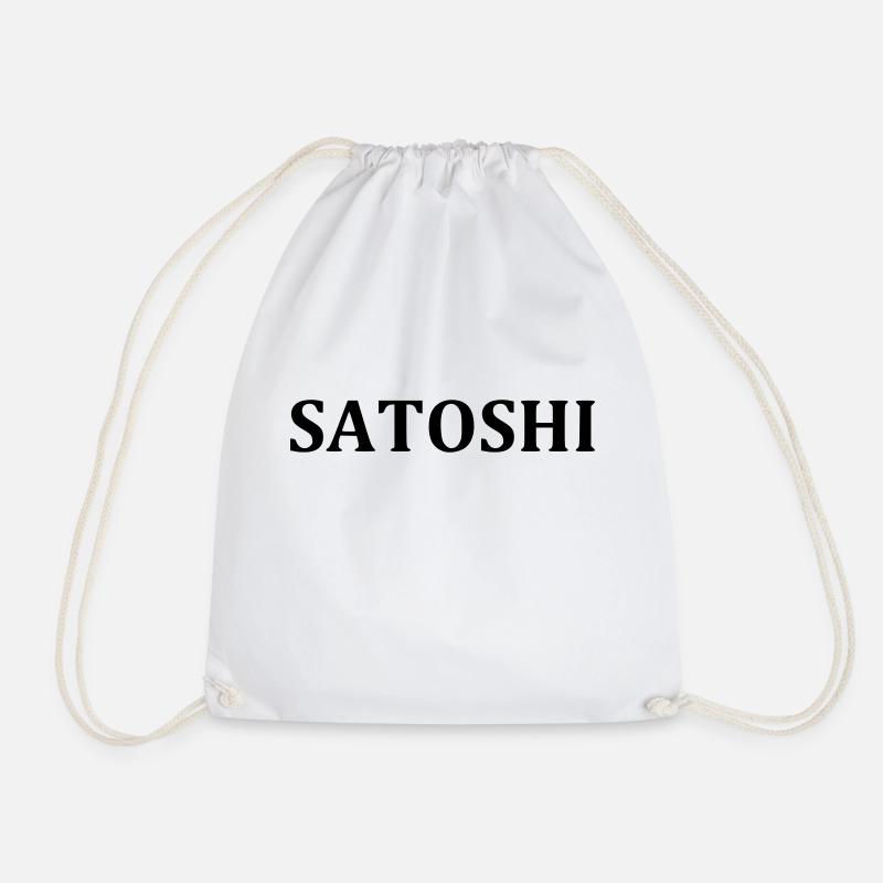 Lettrage SATOSHI pour Bitcoiner Blockchain - Sac de sport léger - blanc
