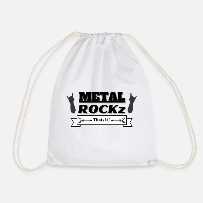 Metal Rockz - that's it - Drawstring Bag - white