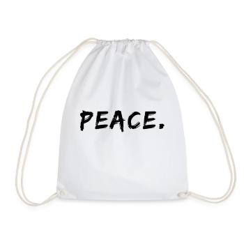 Peace Peace World Peace Ukraine anti war - Drawstring Bag - white - Front