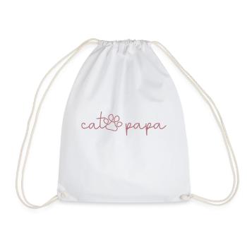 Cat Papa - Mignon Paw Cat Lover Papa Propriétaire de chat - Sac de sport léger - blanc - Devant
