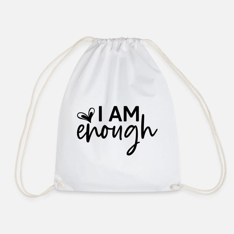 I Am Enough - Turnbeutel - Weiß