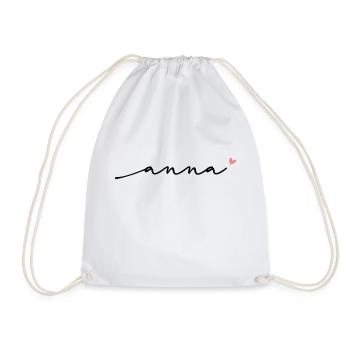 Nom cursif d’Anna - Sac de sport léger - blanc - Devant