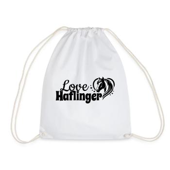 Haflinger amour coeur tête de cheval - Sac de sport léger - blanc - Devant
