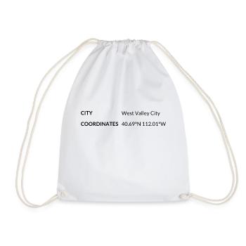 les coordonnées de West Valley City, Utah, États-Unis - Sac de sport léger - blanc - Devant