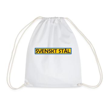 Swedish steel - Drawstring Bag - white - Front