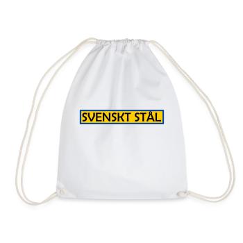 Swedish steel - Drawstring Bag - white - Front