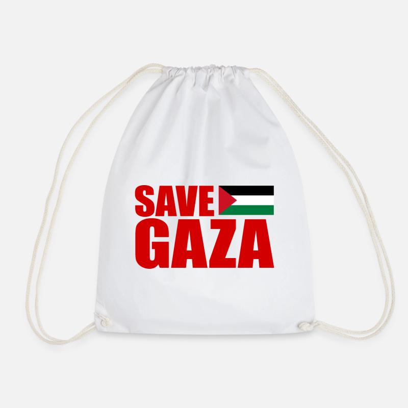 Save gaza - Turnbeutel - Weiß