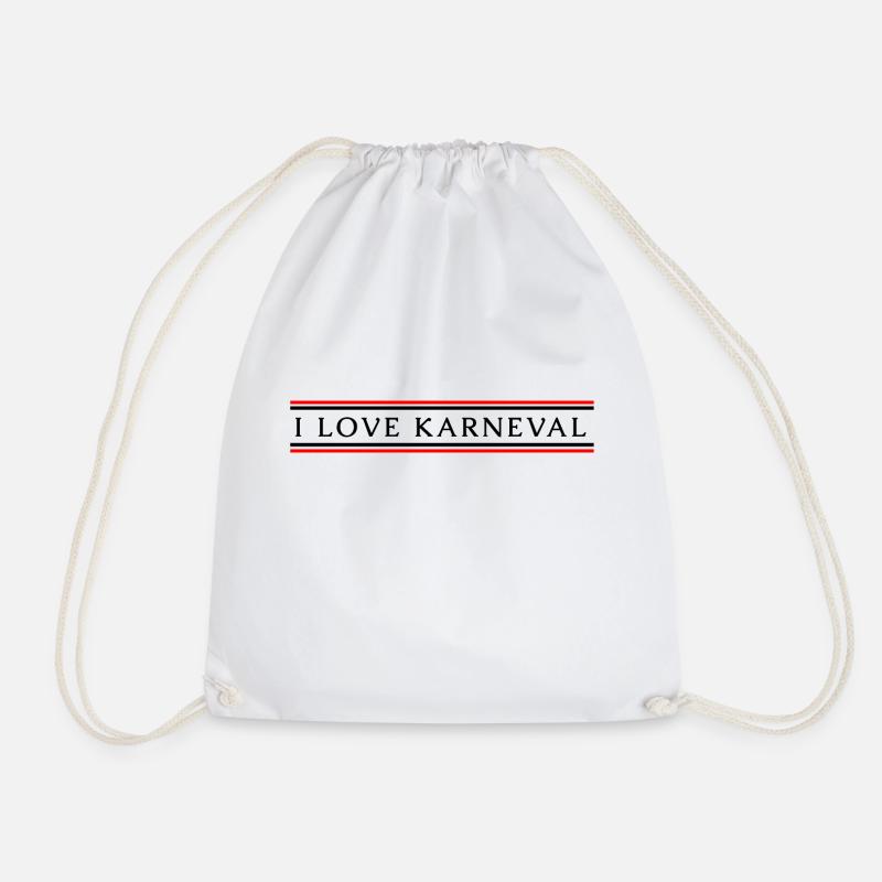 I love Karneval - Turnbeutel - Weiß