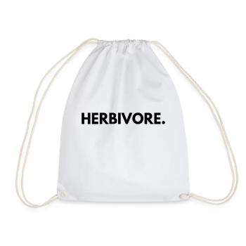 herbivore - Drawstring Bag - white - Front