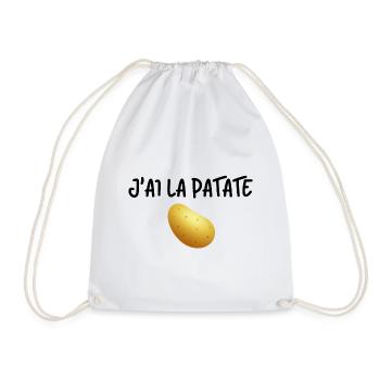 J'ai la patate. T-shirt blague - Sac de sport léger - blanc - Devant
