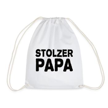 Stolzer Papa - Turnbeutel - Weiß - Vorne