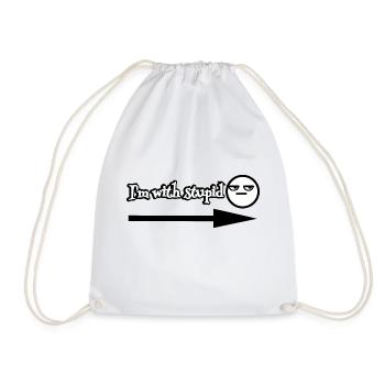 Je suis avec stupide - PartnerDesign - Sac de sport léger - blanc - Devant