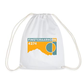 Finsteraarhorn Berner Oberland Skitour Wandern - Turnbeutel - Weiß - Vorne