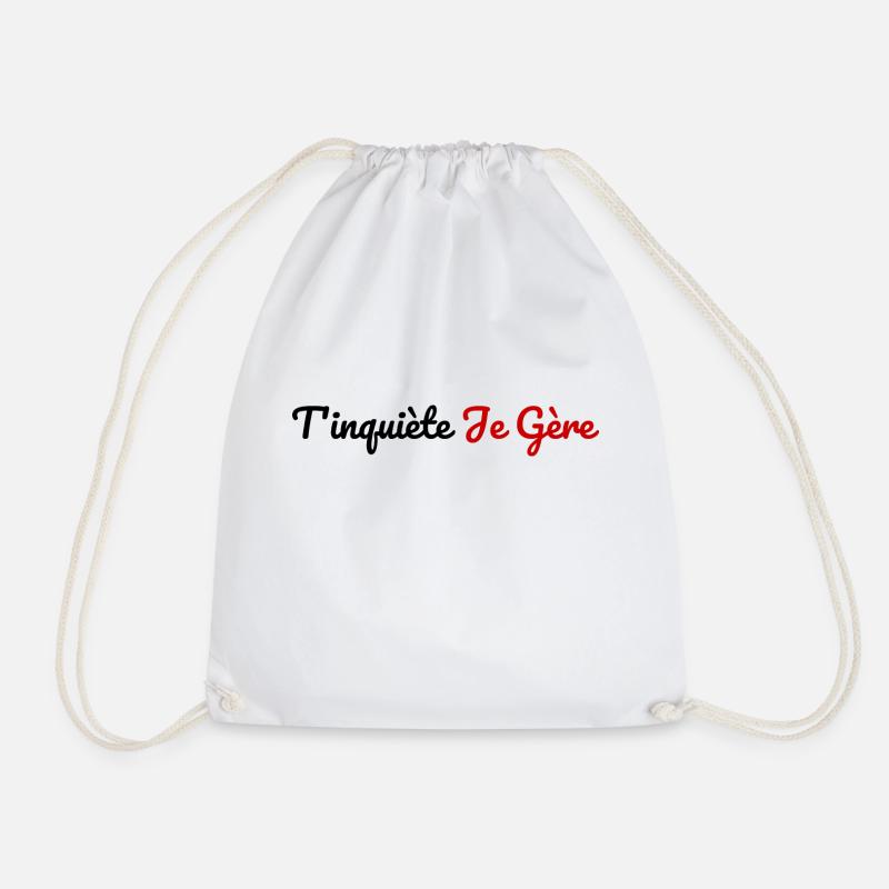 T-Shirt, mach dir keine Sorgen, ich schaffe es. Mode Humor Geschenk - Turnbeutel - Weiß