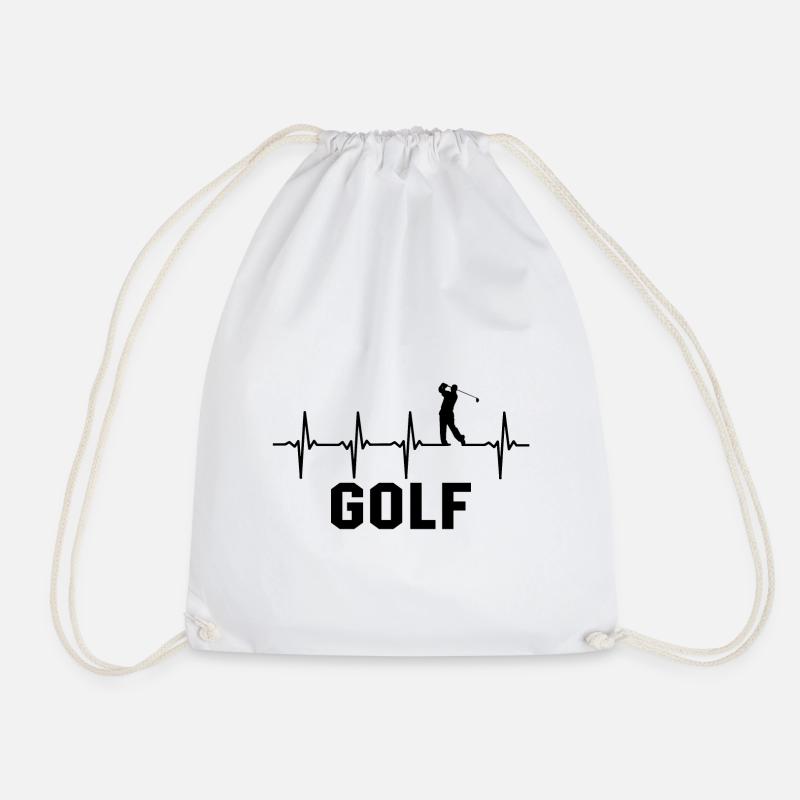 Golf Herzchlag Golfen Golfer - Turnbeutel - Weiß